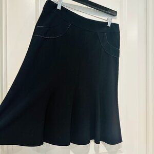 Wawa Black Fit and Flare Black Skirt, Size L